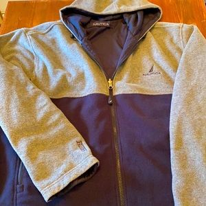 MENS REVERSIBLE NAUTICAL FLEECE JACKET XL